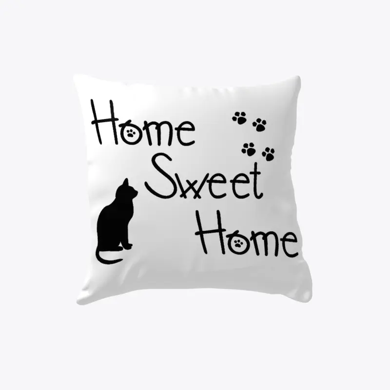 Cat Lover Home Sweet Home Pillow